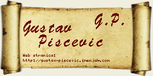 Gustav Piščević vizit kartica